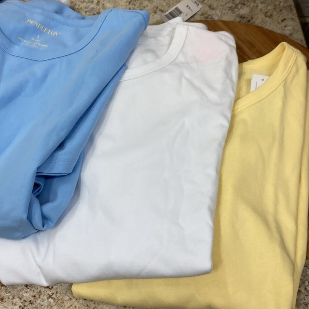 Pendleton NWT L lot of 3 short sleeve cotton shirts